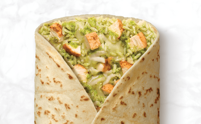 Chicken Chile Verde Burrito